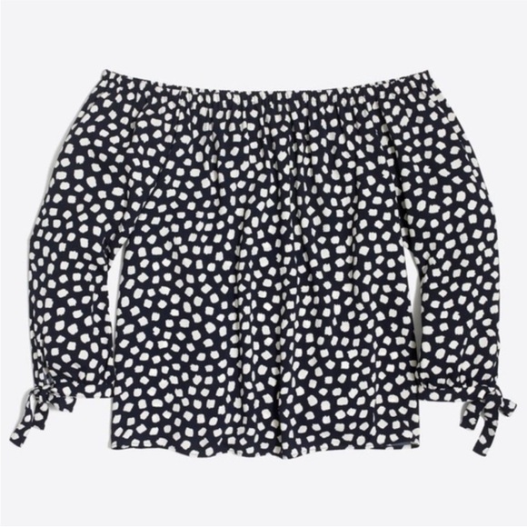 J. Crew Tops - J. CREW Print Off Shoulder Top
